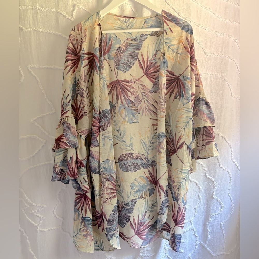 L Love Floral Kimono